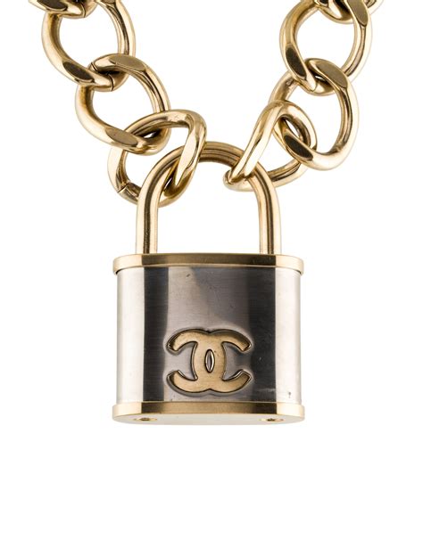 chanel lock necklace blue|chanel necklace price.